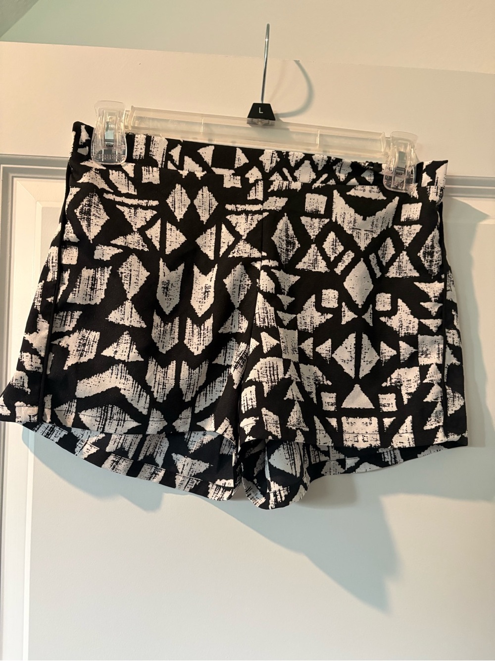 Black & White Patterned Women's Shorts